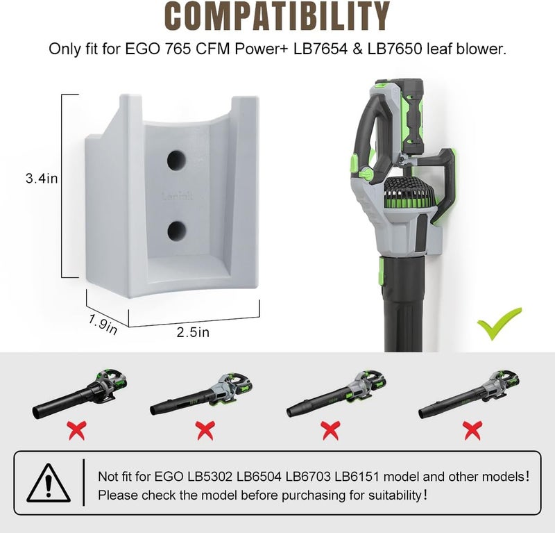 Lenink Wall Mount Compatible with EGO 765 CFM Power+ LB7654 & LB7650 Leaf Blower, Wall Mount Holder Bracket for Leaf Blower Storage - Image 3